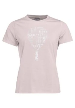 Head Padel Typo - T-Shirt Print - Rosa Weiss