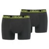 Head 2Er Pack Stretch - Onderbroeken - Anthrazit Gelb