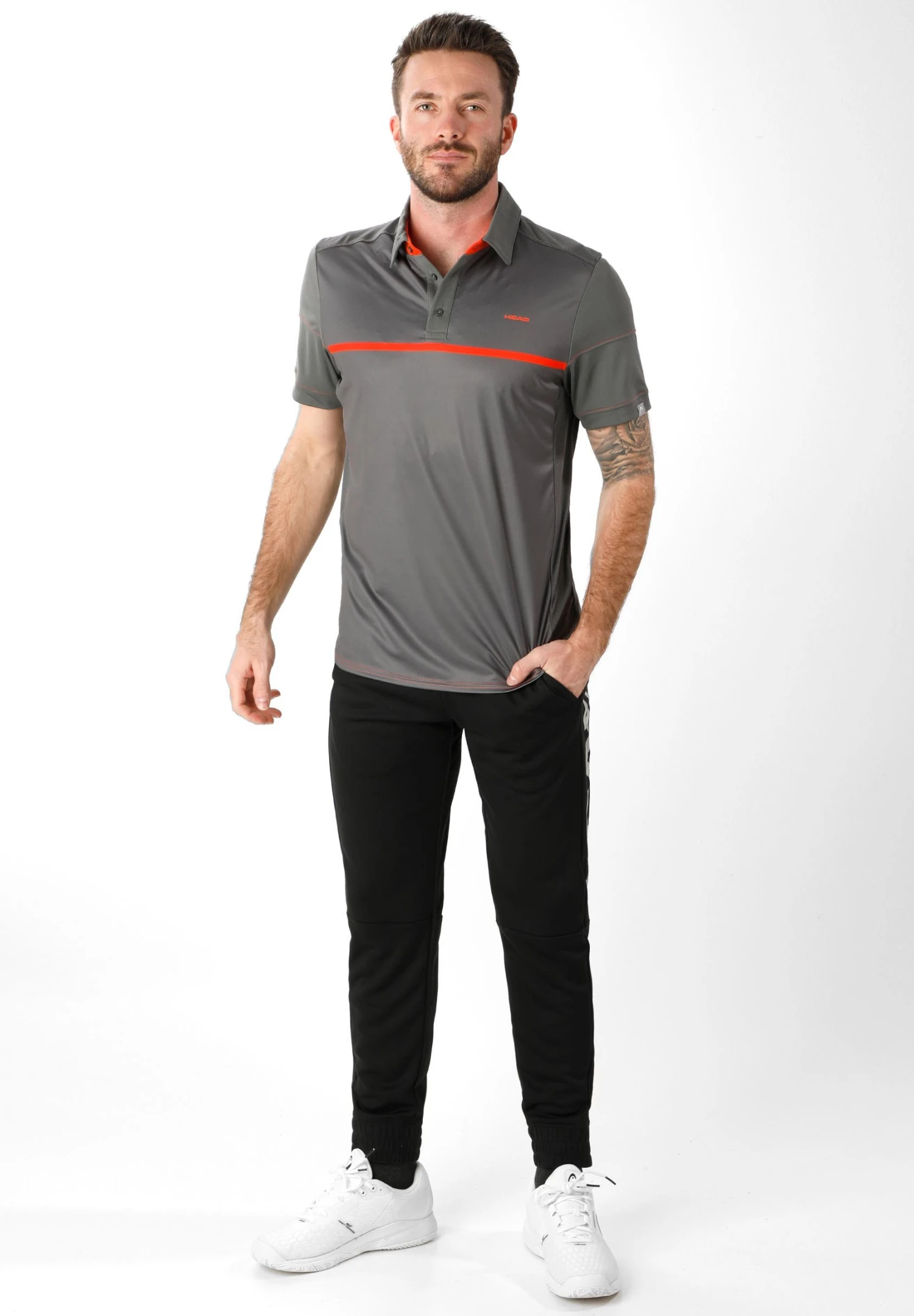 Head Radical Special Edition - Poloshirt - Dunkelgrau Hellrot 3 Head Radical Special Edition - Poloshirt - Dunkelgrau Hellrot