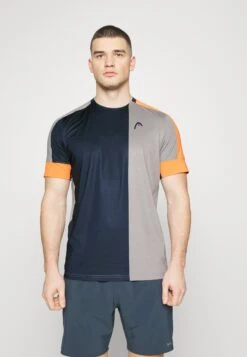 Head Padel Tech Men - Sport T-Shirt - Grey/Orange