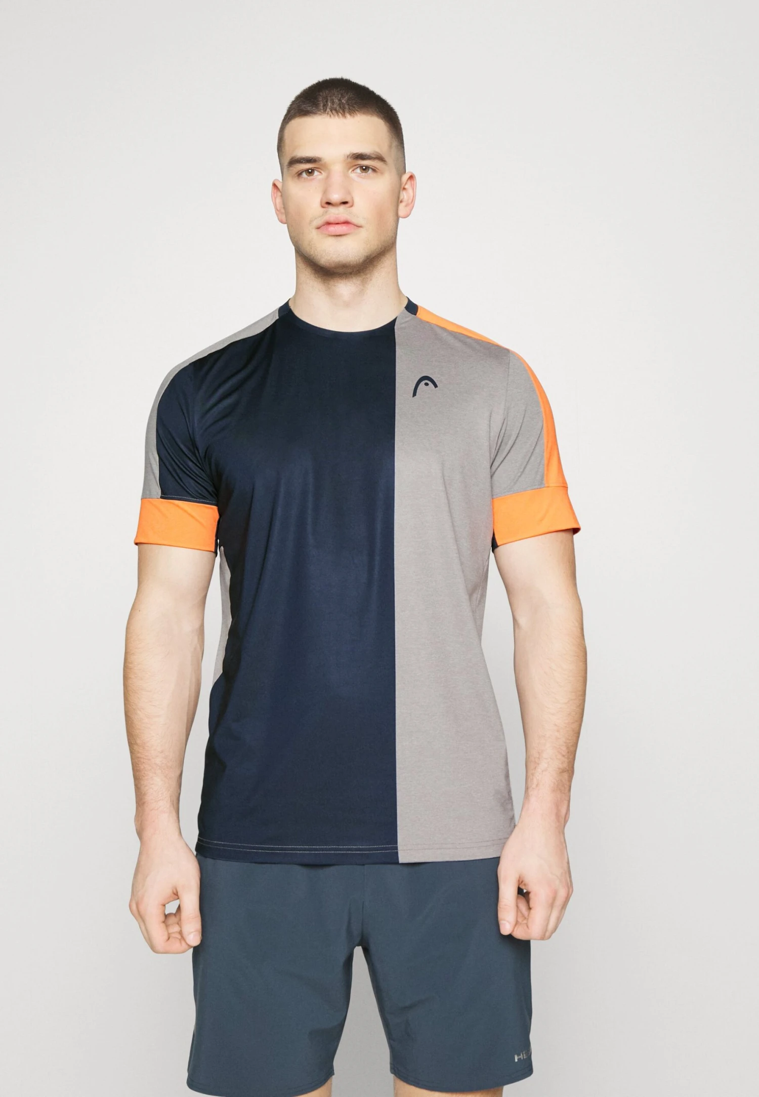 Head Padel Tech Men - Sport T-Shirt - Grey/Orange 5 Head Padel Tech Men - Sport T-Shirt - Grey/Orange - Afbeelding 3